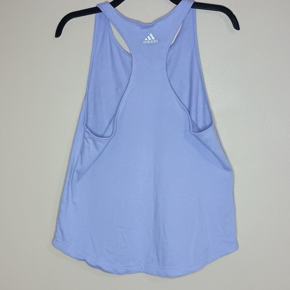 adidas Logo Tank Top in Lavender - Picture 4 of 5